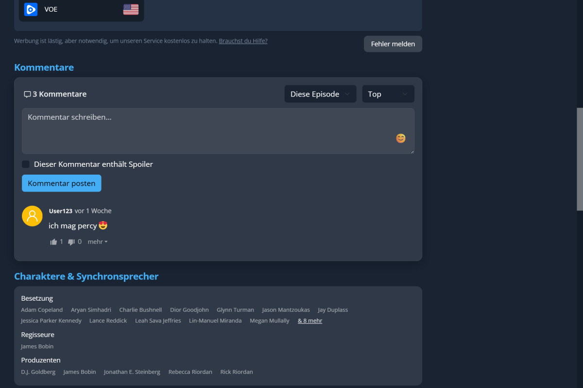 Kommentare & Episodendetails ansehen